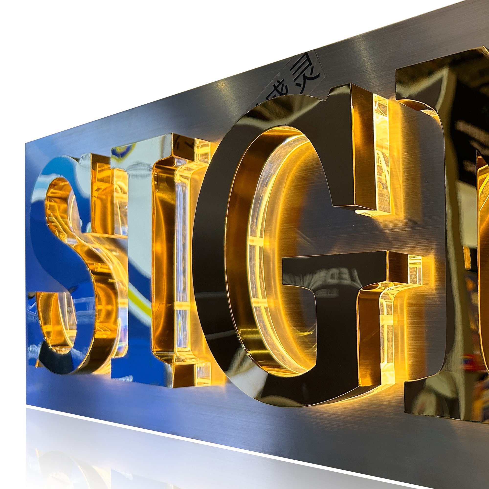 Shining Sign 3D letter Custom Acrylic Crystal Letters Backlit Signs Outdoor Advertising Business Logo