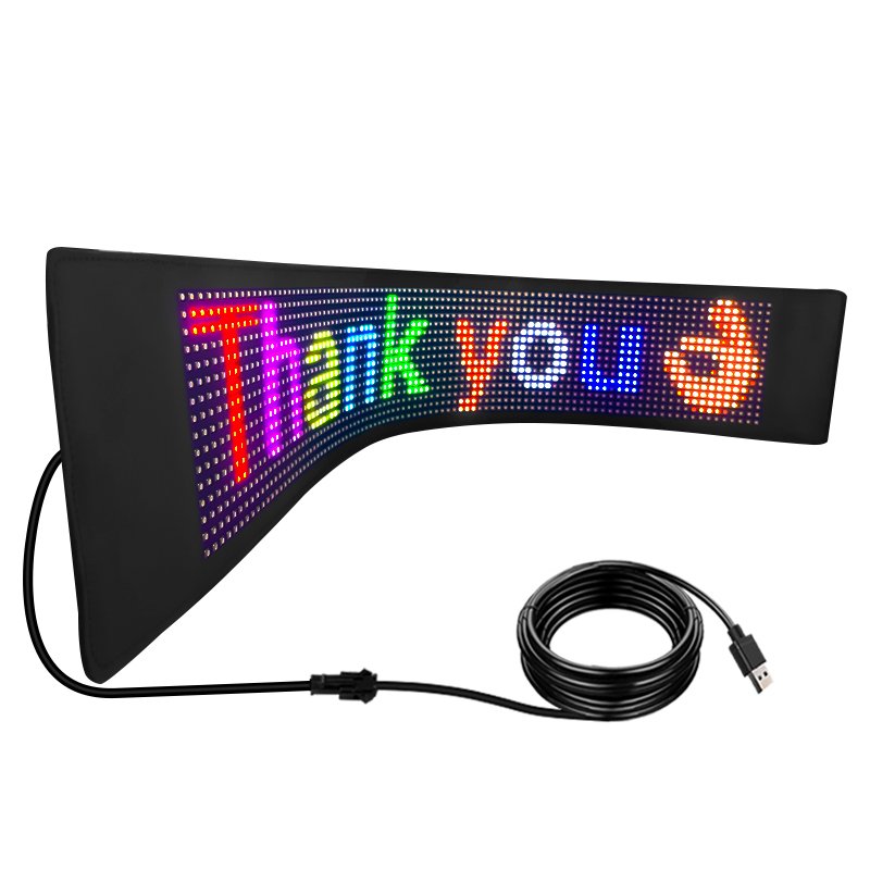 App-Controlled Flexible USB LED Sign Board Programmable Custom Scrolling Message Digital Display LED Matrix Panel Advertising