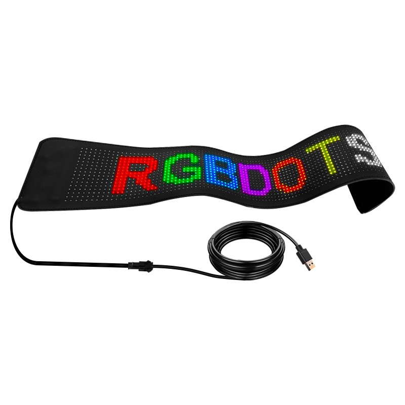 App-Controlled Flexible USB LED Sign Board Programmable Custom Scrolling Message Digital Display LED Matrix Panel Advertising