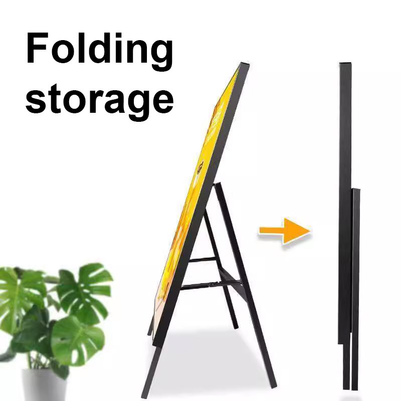 A LED Frame Poster Stand Advertising Pavement Sidewalk Sign Display Stand LED Frame Light Box For Advertising