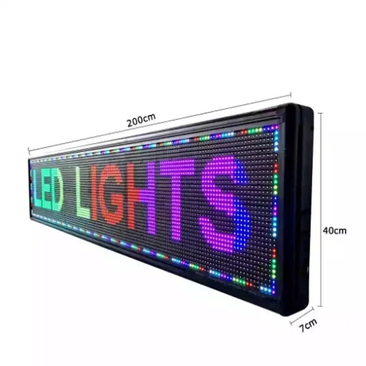 Outdoor P10 Programmable Sign Board Multi Color Led Moving Rgb Scrolling Message Programmable Screen Display For Advertising