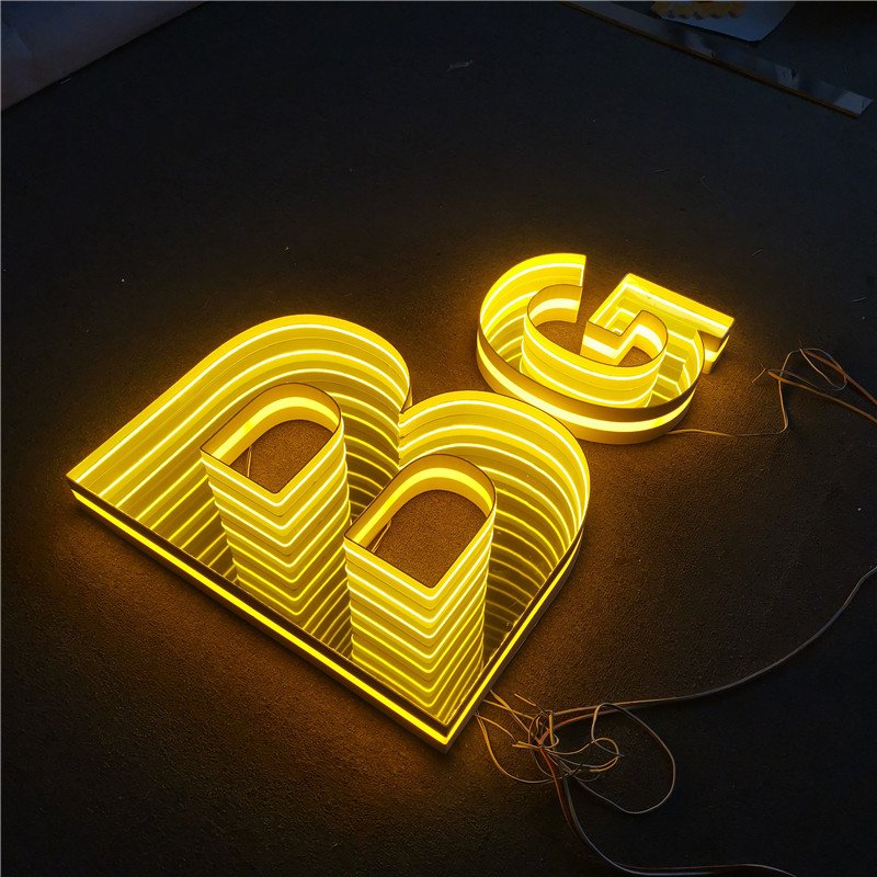 Chinese Manufactured 3d infinity mirror acrylic letters for 3d letters advertising boards