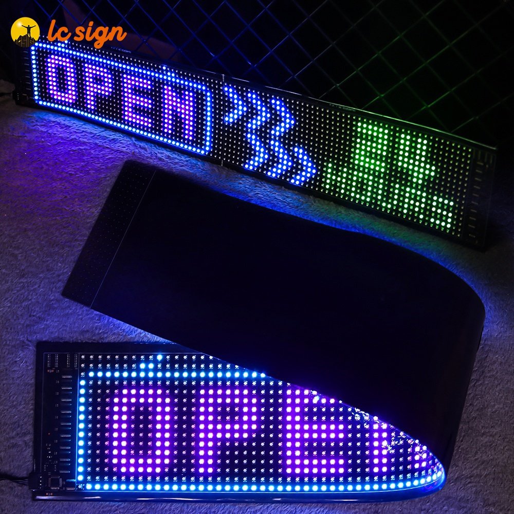 Programmable Flexible LED Display Screen Scrolling Advertise Message LED Display Board USB Pixel Soft