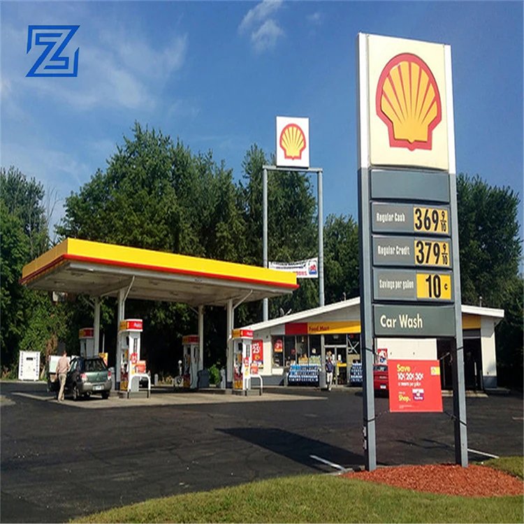 Petrol station advertising display 3D LED logo petrol station canopy sign petrol station canopy for sign board