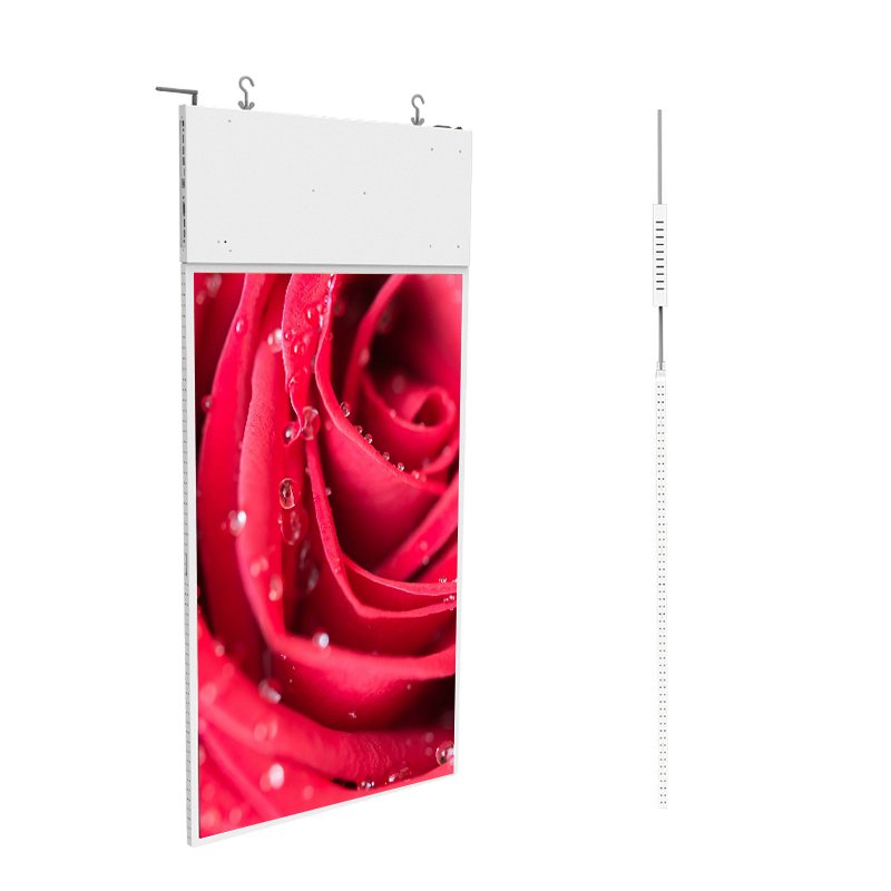 Remote Management Software 55 Inch Hanging High Resolution Mall Digital Double Sided Display Lcd Advertising Player for Shop