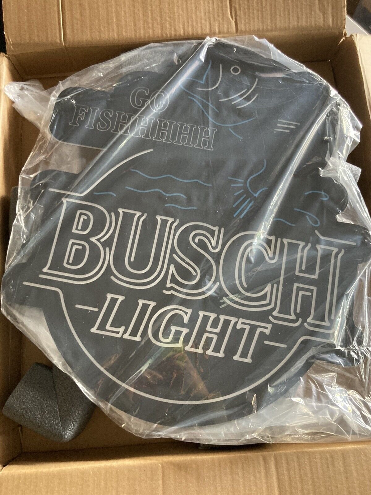 Led New In Box Ultra Thin Go Fishing Beer 2d Led 20" Lamp Light Nightlight Visual Not Neon Sign