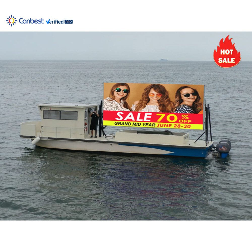 Seaside Beach Cruise Ships Boat P10 Outdoor Led Billboard In A Coastalarea Swimming Pools Led Board For Advertising