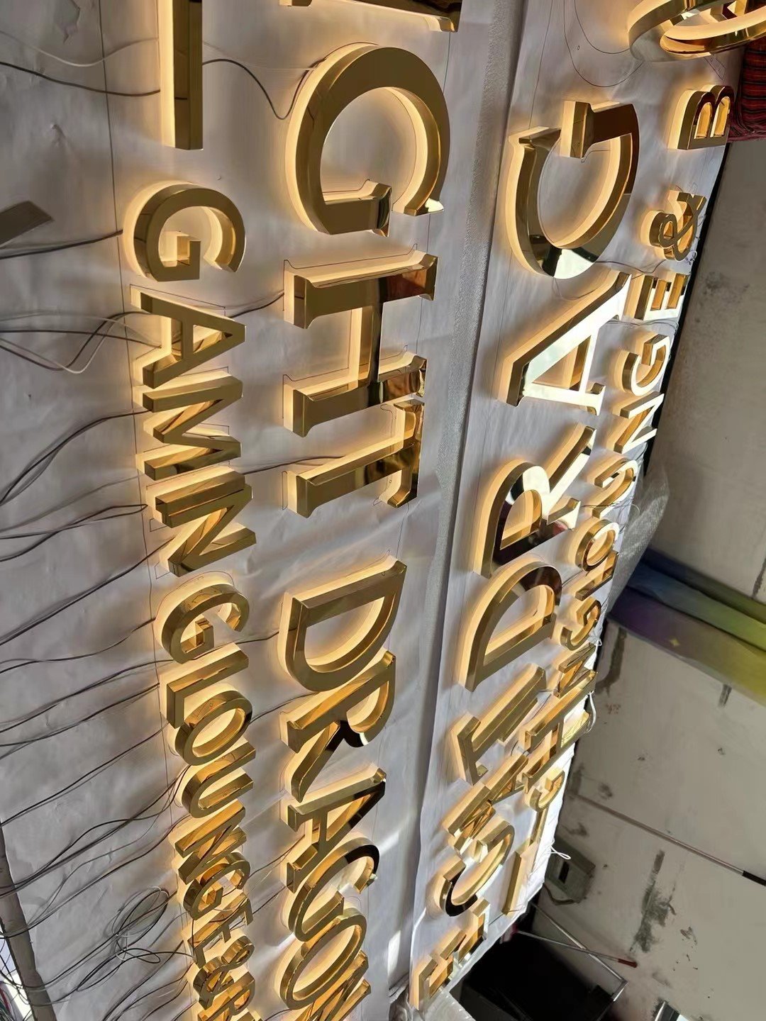 3D LED Name Board Designs Shop Signa for Storefront Advertising Light Boxes