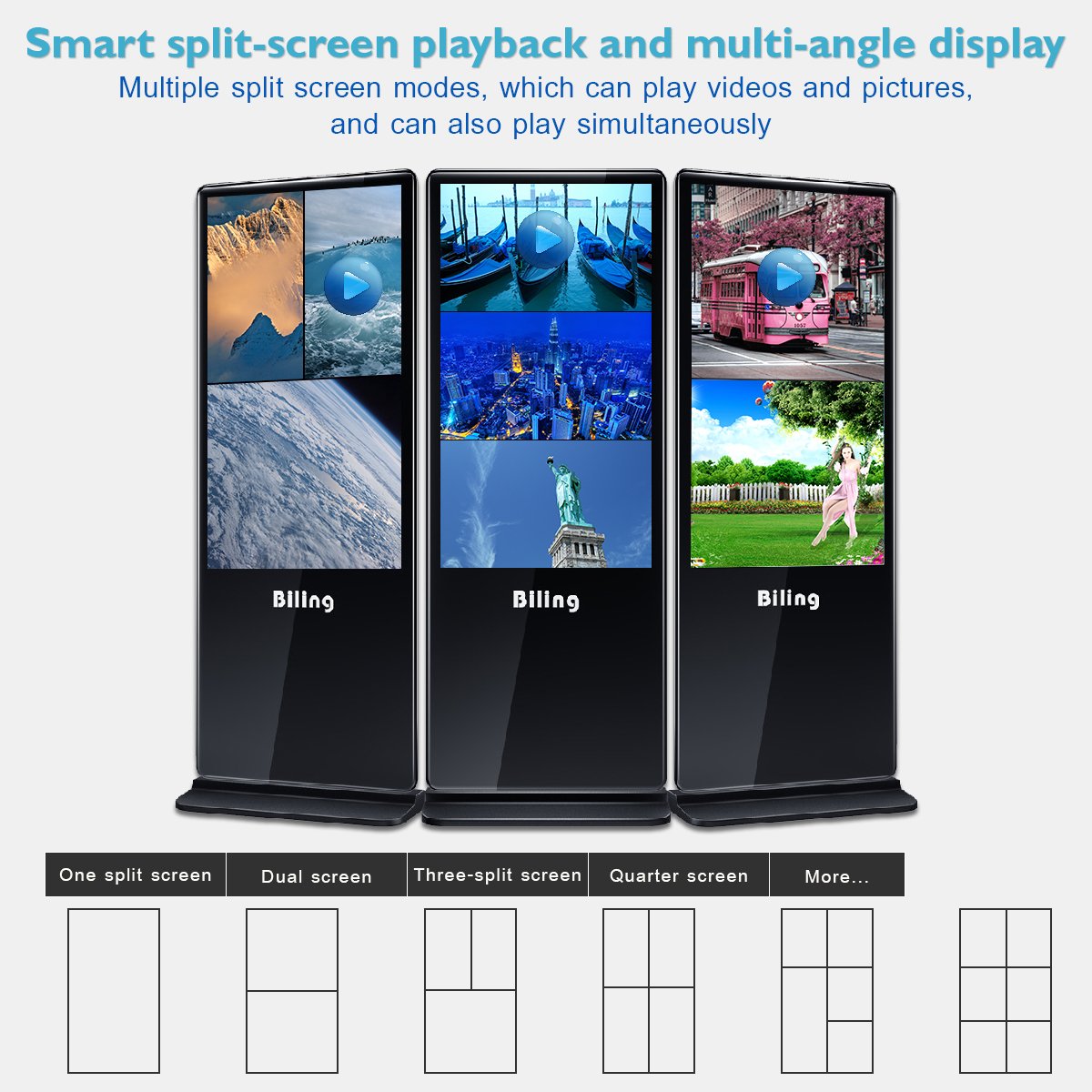 Hot Sell TPM32LCX-86 AD Player street advertising board 10x20 folding tent used canopy gazebo 32Inch touch Screen display
