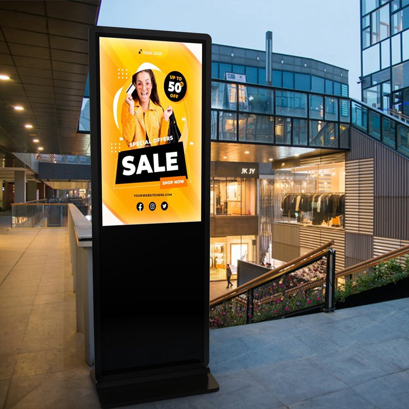 Wall Mount Indoor LCD Digital Signage Screen 50 inch IPS Panel with Cloud Based Software for Restaurant Menu Board Display