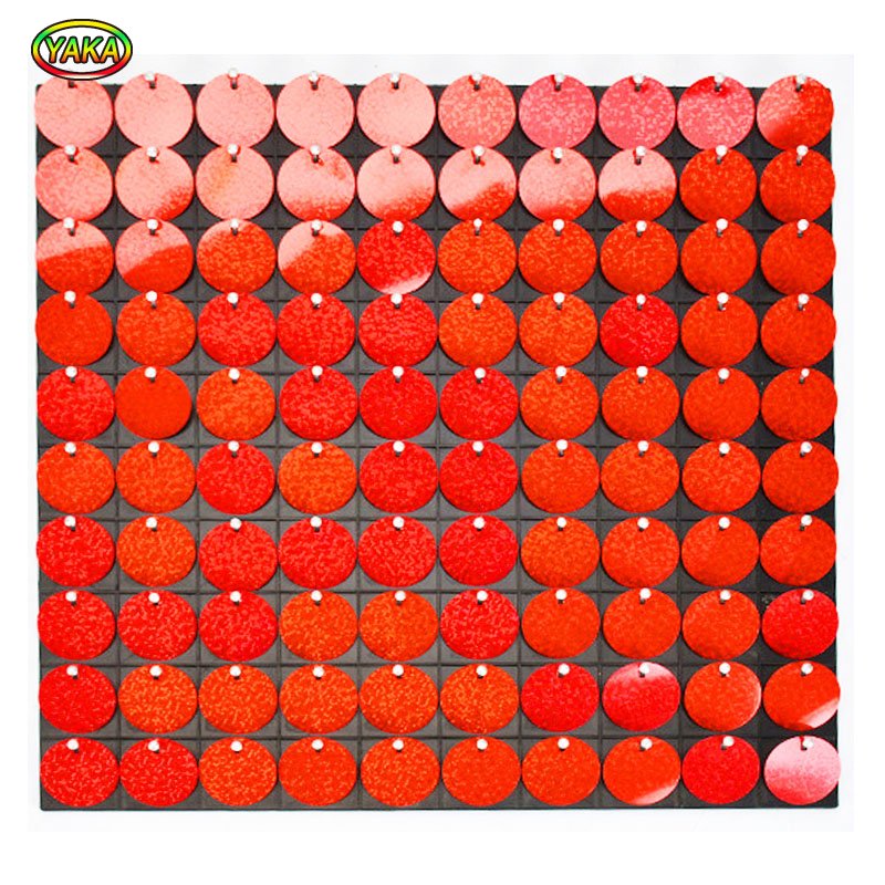 Shimmer disc sequin panel advertisement board for outdoor use