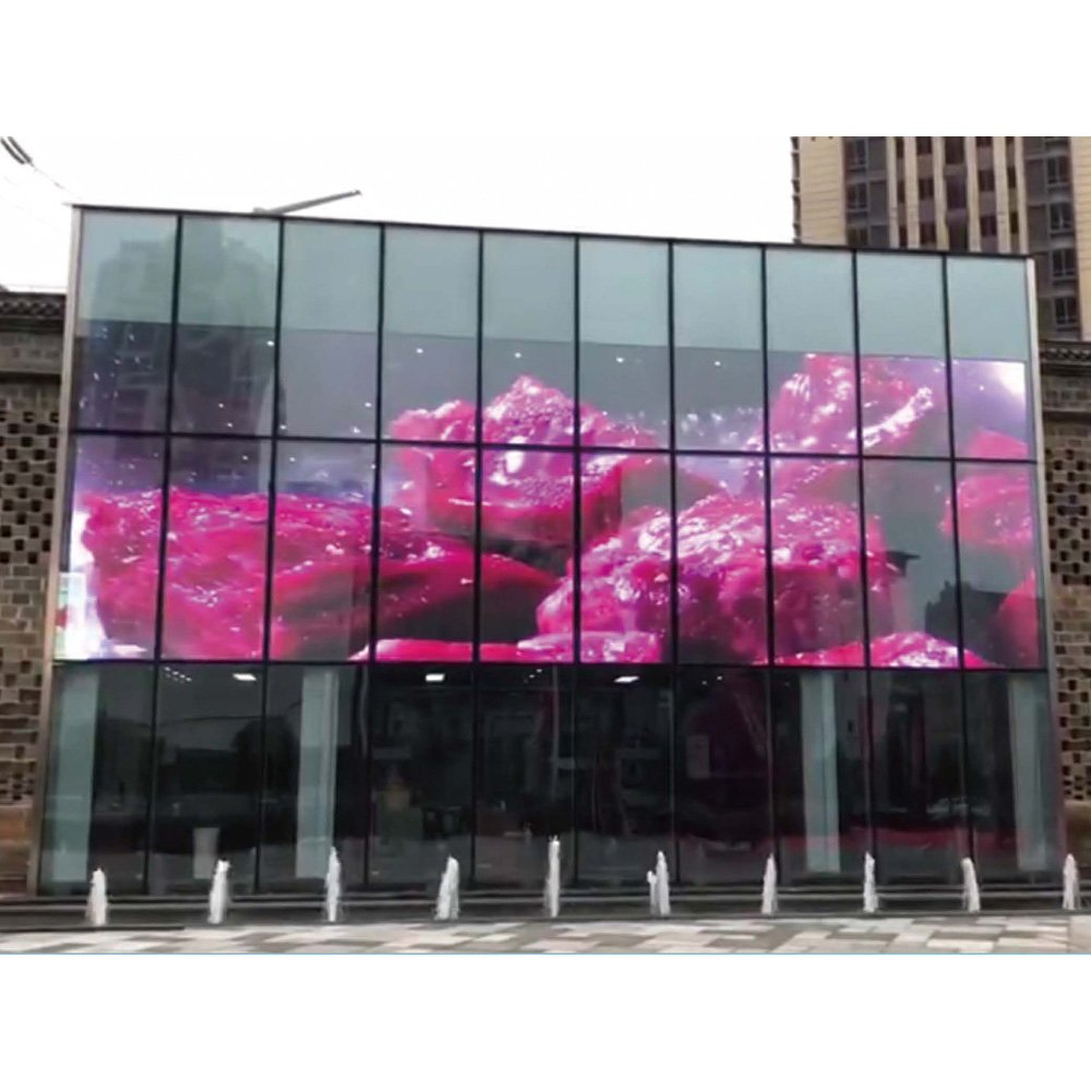 Transparent Led Film Screen Adhesive Flexible Soft Pcb Board Pvc Plastic Clear Video Display For Indoor Storefront Glass Window