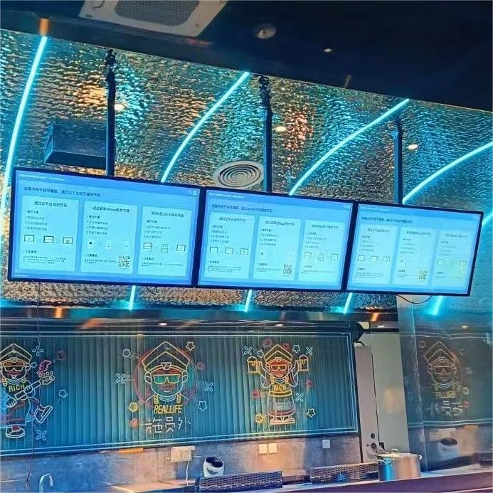 Touch Screen Digital Signage Player Wall Mounted LCD Advertising Display Restaurant Digital Signage Menu Board