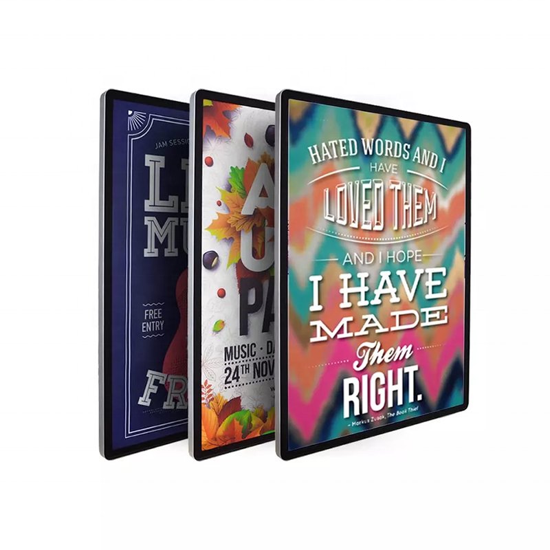 extra thin light weight advertising graphic LED signboard with plug shopping mall cinema center movie poster luminous light box