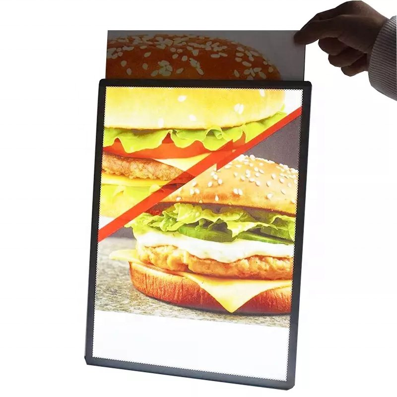 extra thin light weight advertising graphic LED signboard with plug shopping mall cinema center movie poster luminous light box