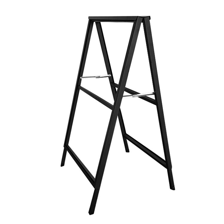 Double side black steel a frame poster stand electronic road stud advertising sign boards