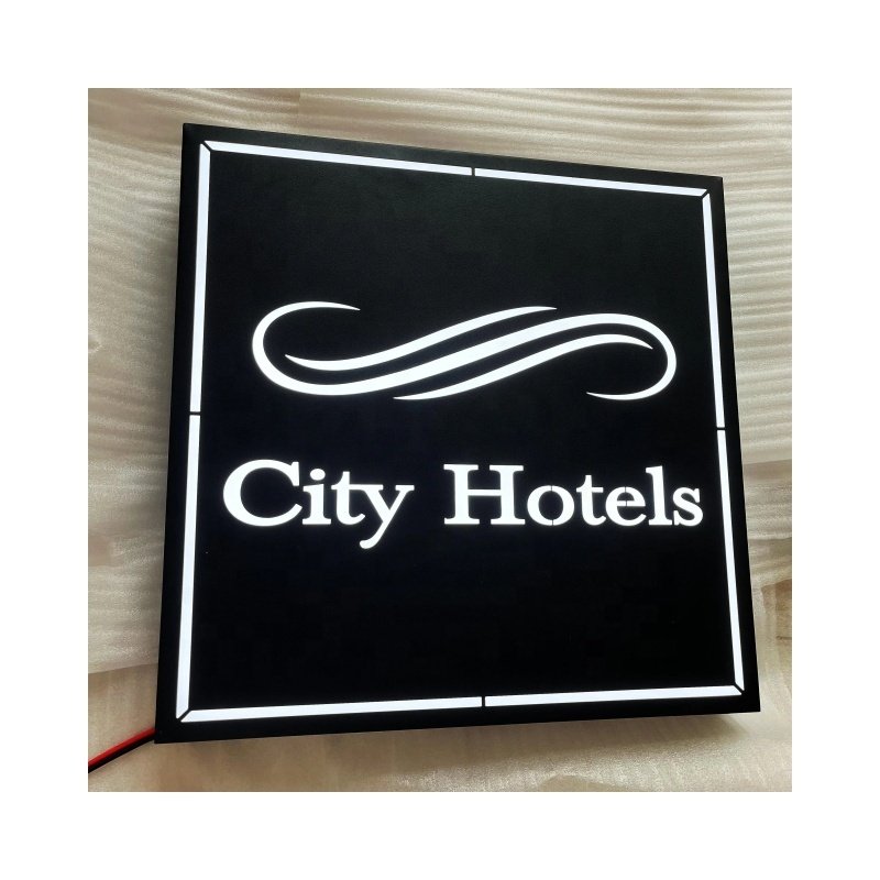 Customized Wall Mounted Led Double-Sided Light Box Sign Square Blank Outdoor Light Box Sign Round Light Box