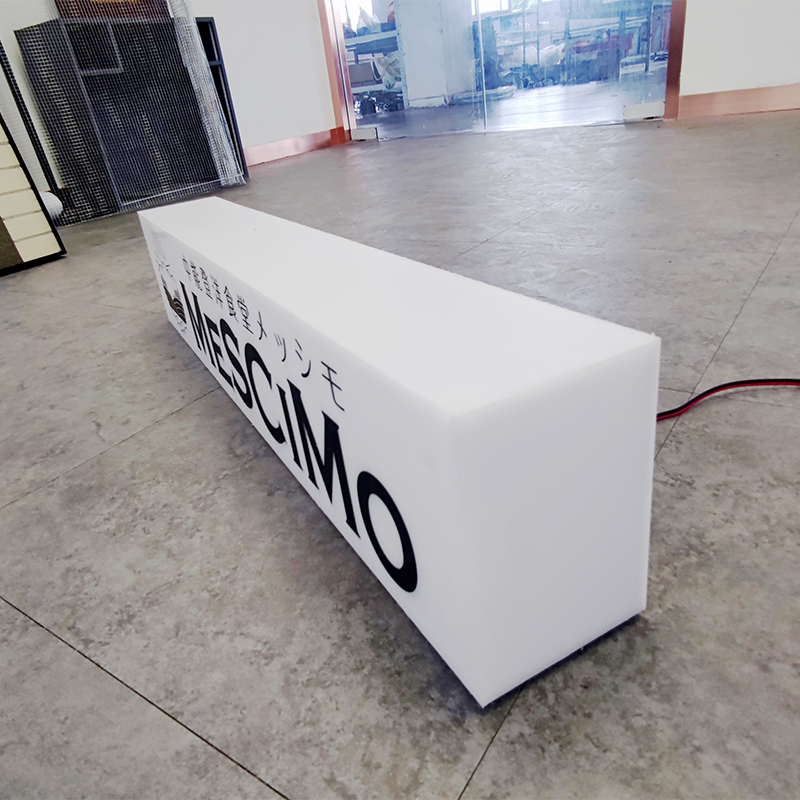 Custom Acrylic LED Lightbox Home Mall Advertising DC/AC Powered Hanging Board Signboard Side Sign Board Box Company Bar Sign
