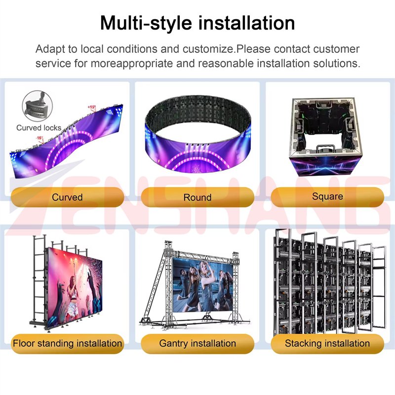 High Refresh Rate 500x1000mm Indoor Rental Led Video Wall Display Ip65 Waterproof Giant Stage Background Led Screen Panel