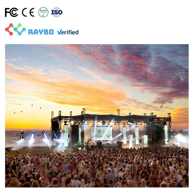 Raybo Outdoor Seaside IP65 Screen Indoor HD Stage Background Slim Led Display P8 Good Price Rental LED Video Wall Panel Screen