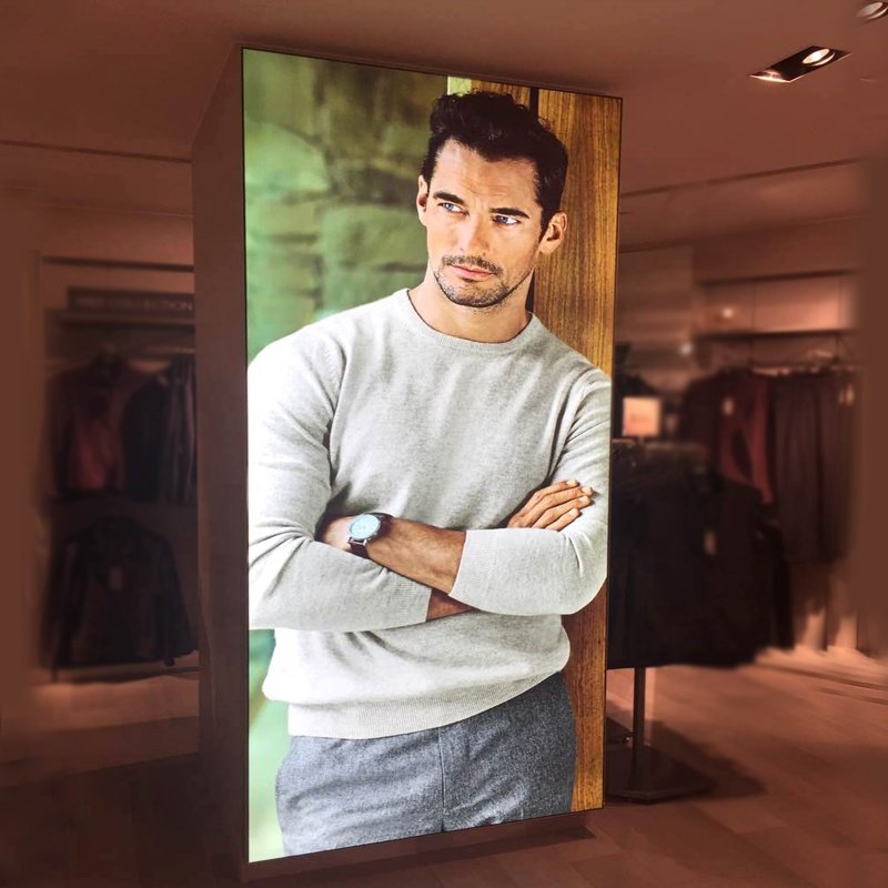 indoor LGP acrylic display aluminum fabric canvas UV printing LED strip light box photography illuminated advertising board