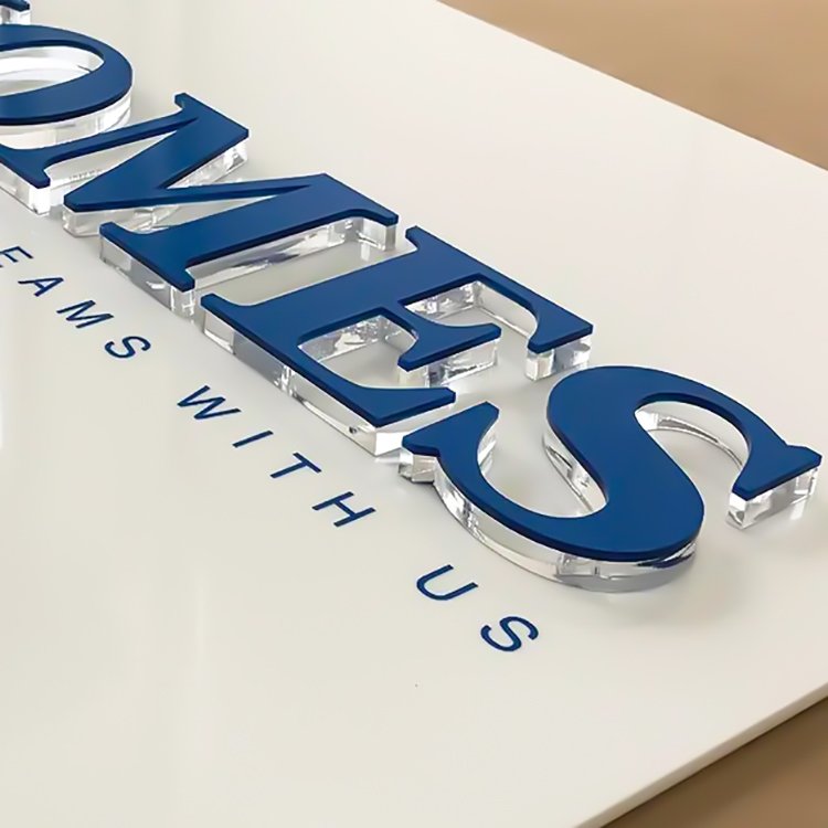 sticker glue install 3d logo acrylic crystal letter custom logo sign letter shop signs acrylic channel letter sign for business