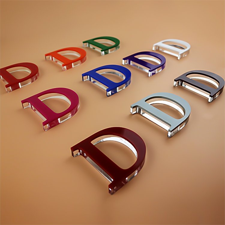 sticker glue install 3d logo acrylic crystal letter custom logo sign letter shop signs acrylic channel letter sign for business