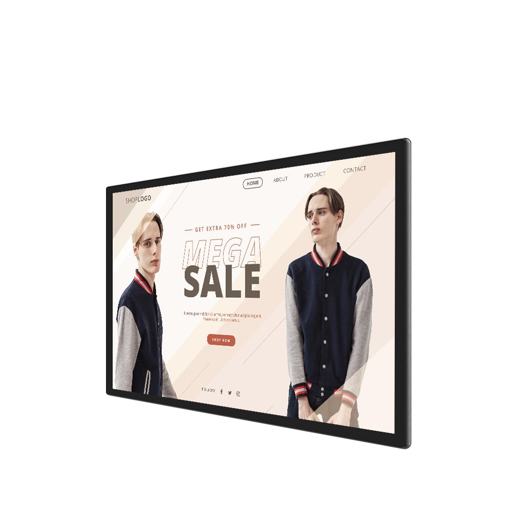 LCD Wall Mount Advertising Menu Board Screen For Restaurant Indoor Advertising Screen Video Monitor Digital Signage
