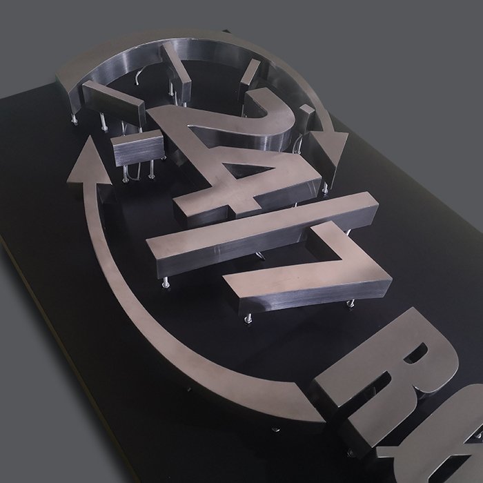 Outdoor Led Backlit Channel Letter Board Stainless Steel Metal Shop Name Illuminated Sign Board Designs For Hotel