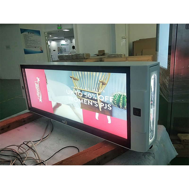 4g advertising taxi lcd screen,taxi car top moving led display,digital taxi rooftop advertising board