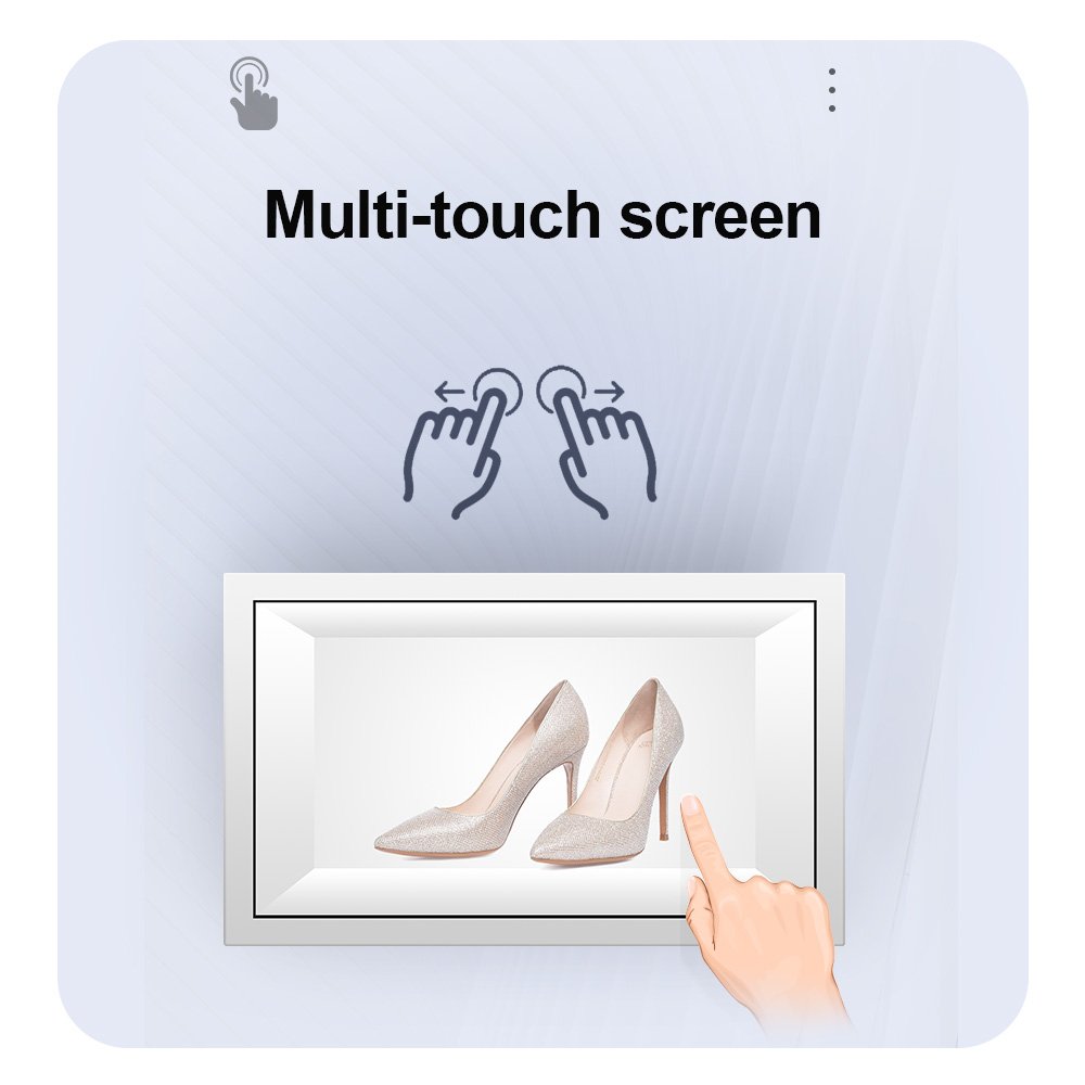 49 inch High Luminance Transparent LCD Advertising Display Showcase