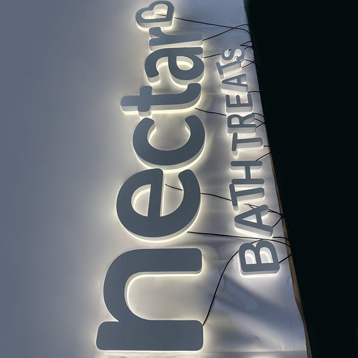 LED Backlit Sign Board for Business Logo Outdoor Shop Sign with led light signage outdoor shop sign