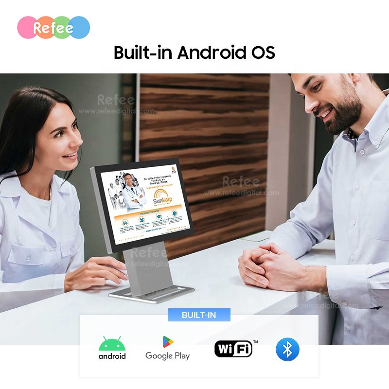 13.3 Inch Self Service Kiosk Touch Screen Android Panel Pc Table Advertising Player Digital Signage Screens