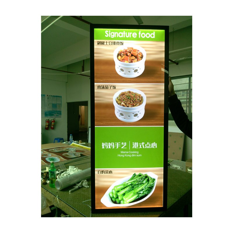 High Quality Restaurant Advertising Wall Mount Led Restaurant Stand Fast Food Display Counter Menu Board for A3 size