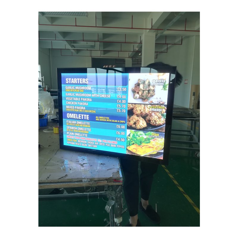 High Quality Restaurant Advertising Wall Mount Led Restaurant Stand Fast Food Display Counter Menu Board for A3 size