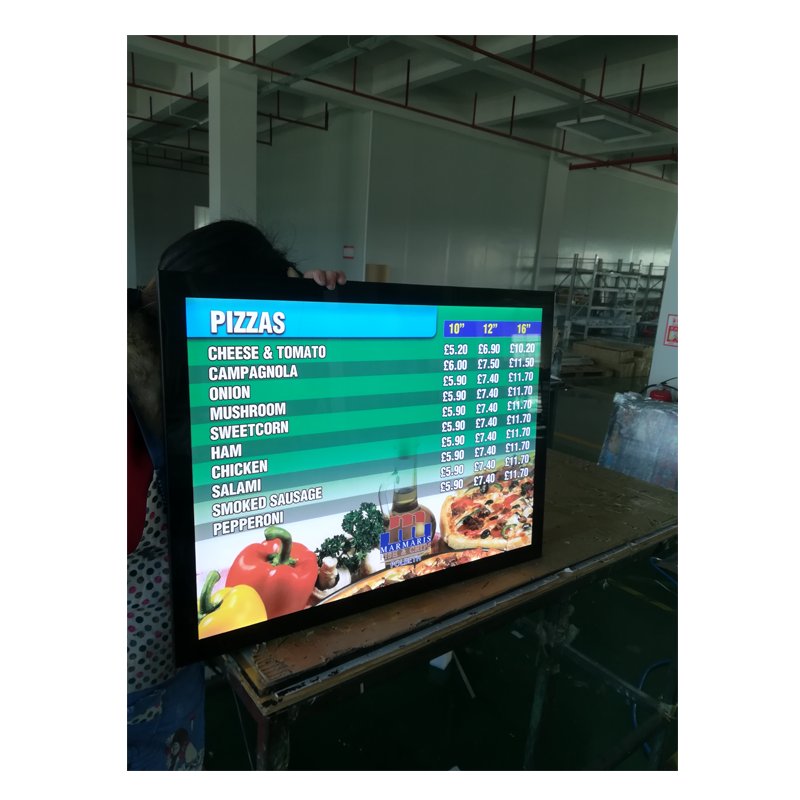 High Quality Restaurant Advertising Wall Mount Led Restaurant Stand Fast Food Display Counter Menu Board for A3 size