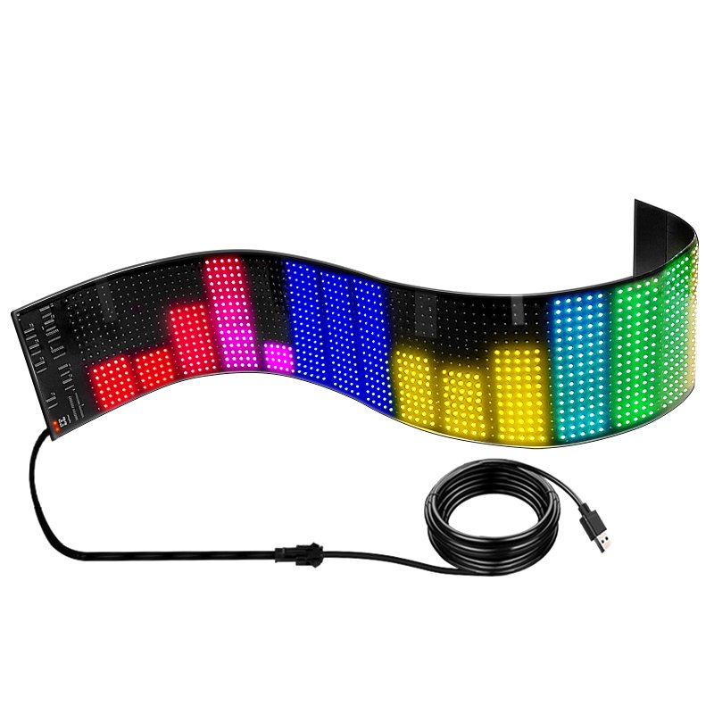 Waterproof Flexible LED Car Sign Full Color Display Screen Glowing Scrolling Messages For Business Advertising Car LED Stickers