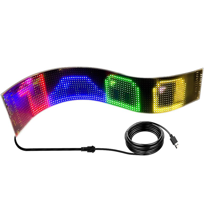 Waterproof Flexible LED Car Sign Full Color Display Screen Glowing Scrolling Messages For Business Advertising Car LED Stickers