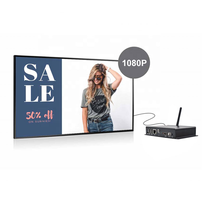 hot sale Indoor advertising free cloud based CMS digital signage media player box for digital menu boards