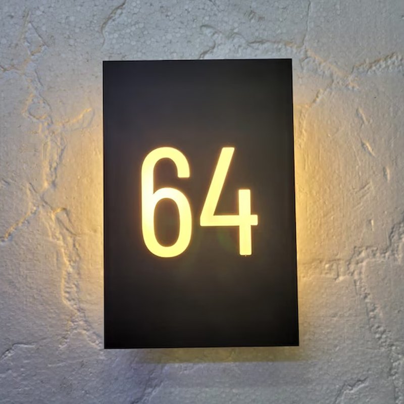 Customize Led Door Plate Acrylic Led Sign Board Number Letter Hotel Stainless Steel Letters Outdoor Directional Sign Board light