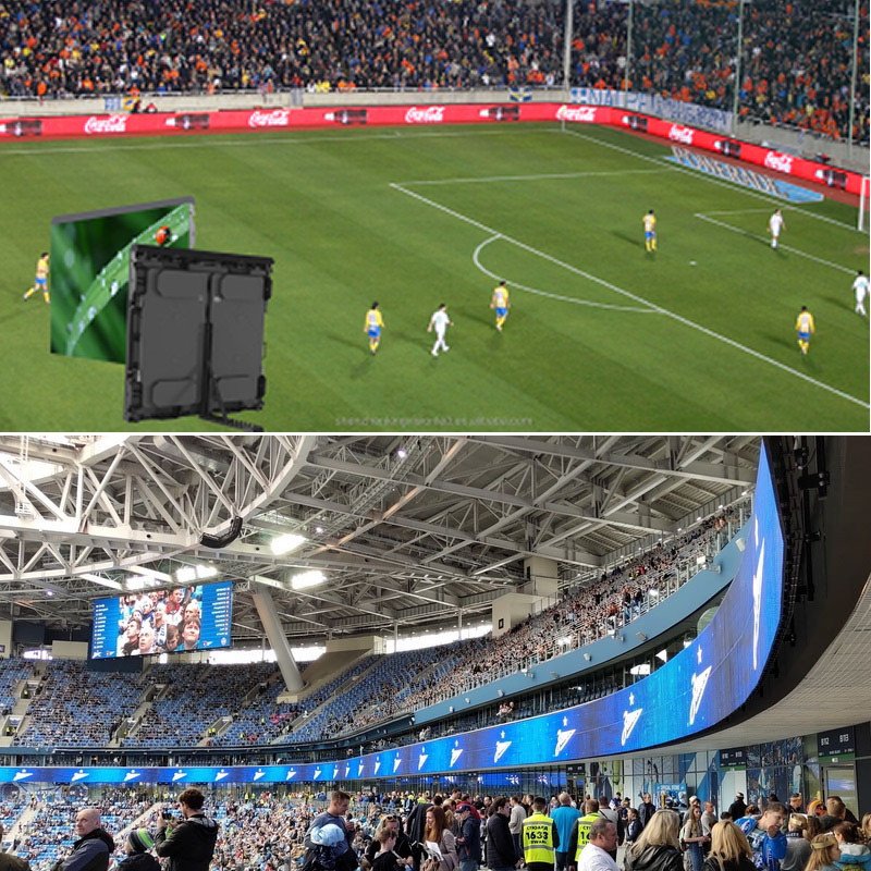 Indoor & Outdoor LED Stadium Screen P5 P8 P10mm Sport Stadium LED Perimeter Display football scoreboard LED video wall