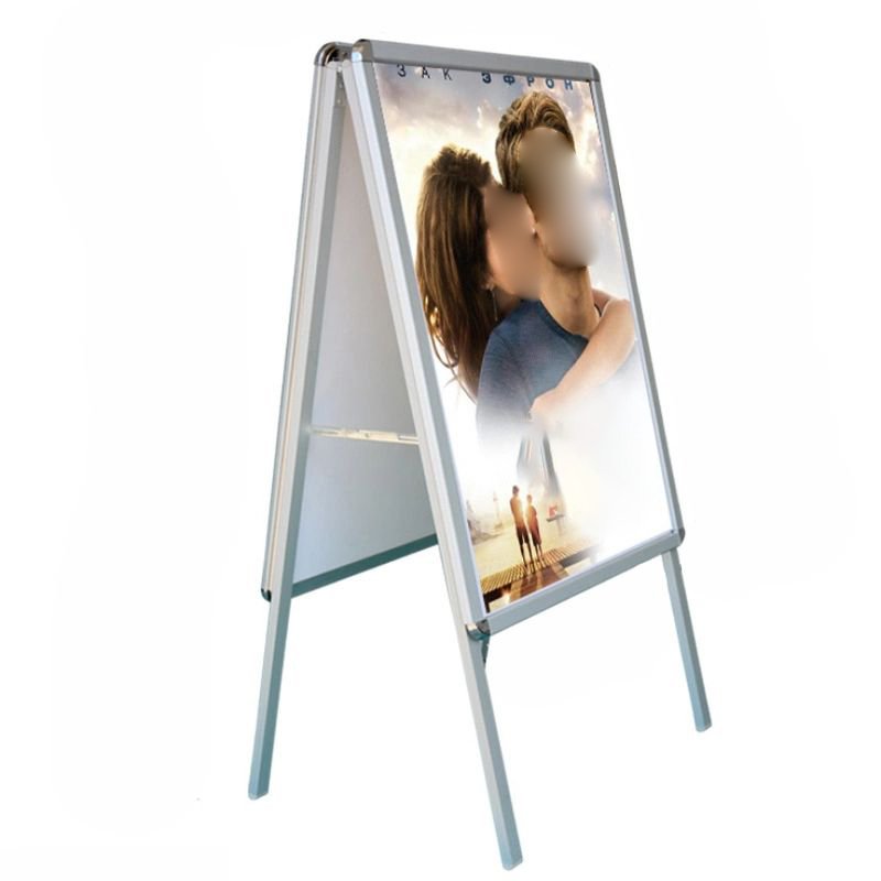 High quality double sided folding aluminum frame independent sidewalk sign board led drawing advertising poster stand