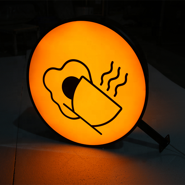 Drop Shipping Custom Oval Light Box Stainless Steel Advertising Light Boxes Outdoor 3D Logo Lightbox led Sign for business box