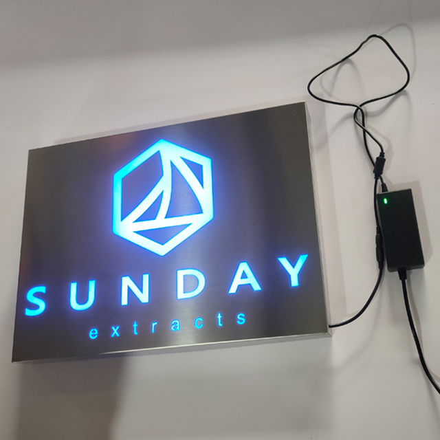 Drop Shipping Custom Oval Light Box Stainless Steel Advertising Light Boxes Outdoor 3D Logo Lightbox led Sign for business box