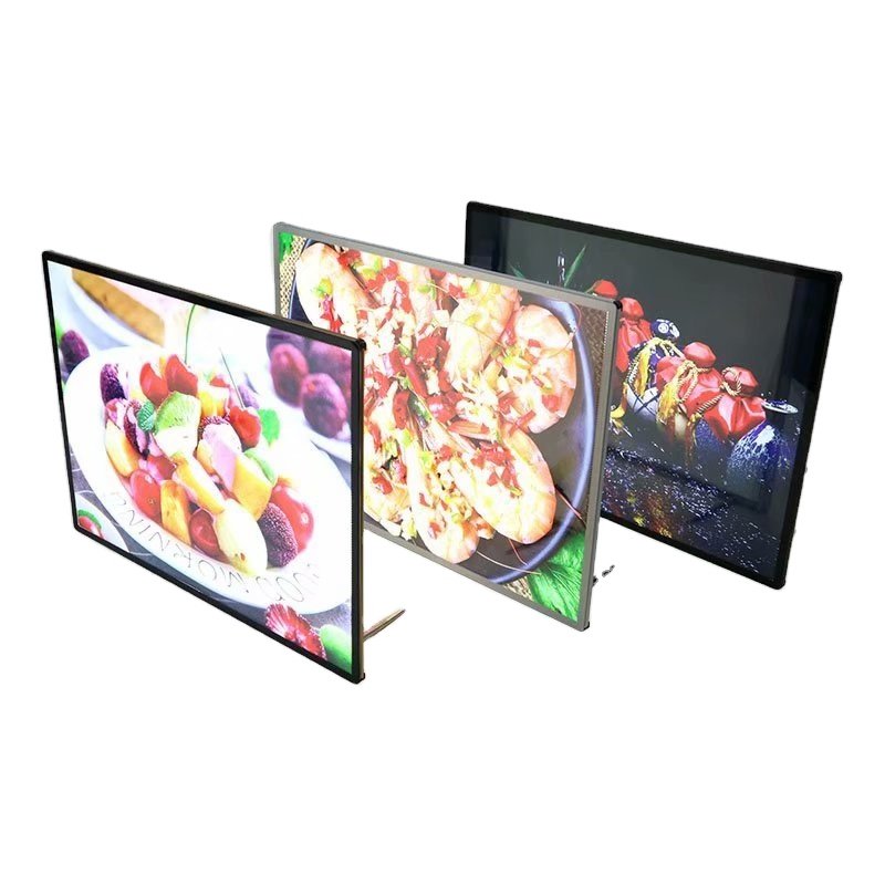 Desktop Slim Light Box for Table Use Led Advertising Light Box A2/A3/A4 Custom Temper Glass Panel LED High Brightness Menu Board