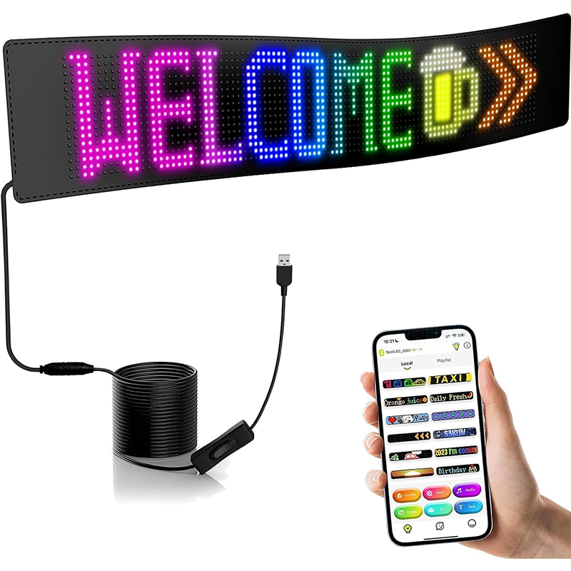 Ultra Thin Flexible Led Screen LED Matrix Pixel Panel smart car led sign advertising dynamic screen glow led panel for car