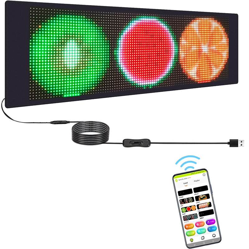Ultra Thin Flexible Led Screen LED Matrix Pixel Panel smart car led sign advertising dynamic screen glow led panel for car