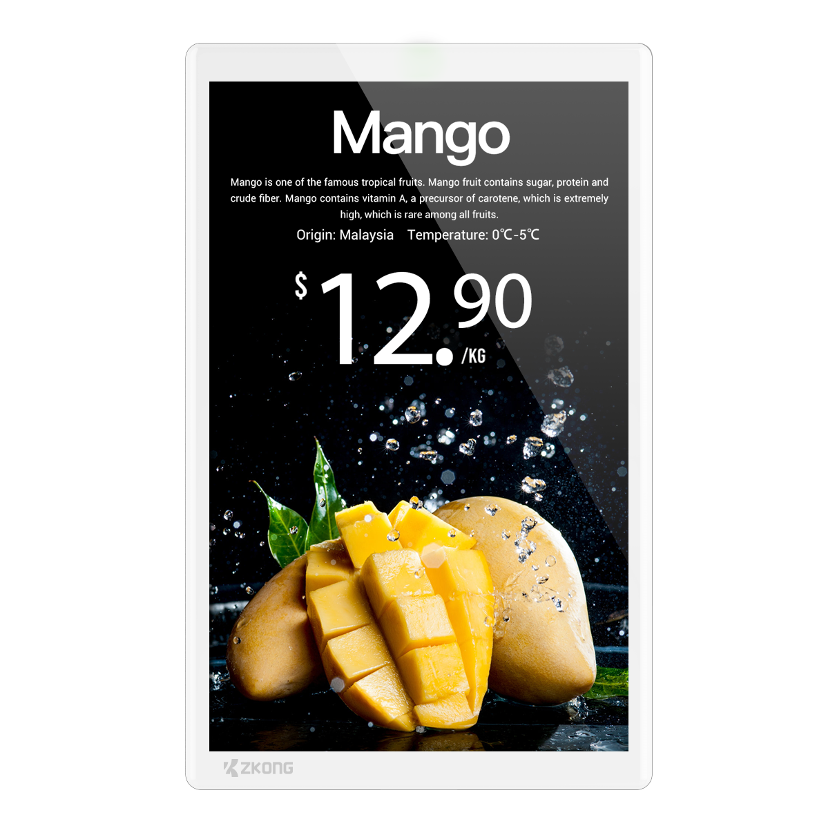 Zkong 10.1' Inch Wifi Tft Digital Advertising Shelf Edge Stretched Bar Lcd Display