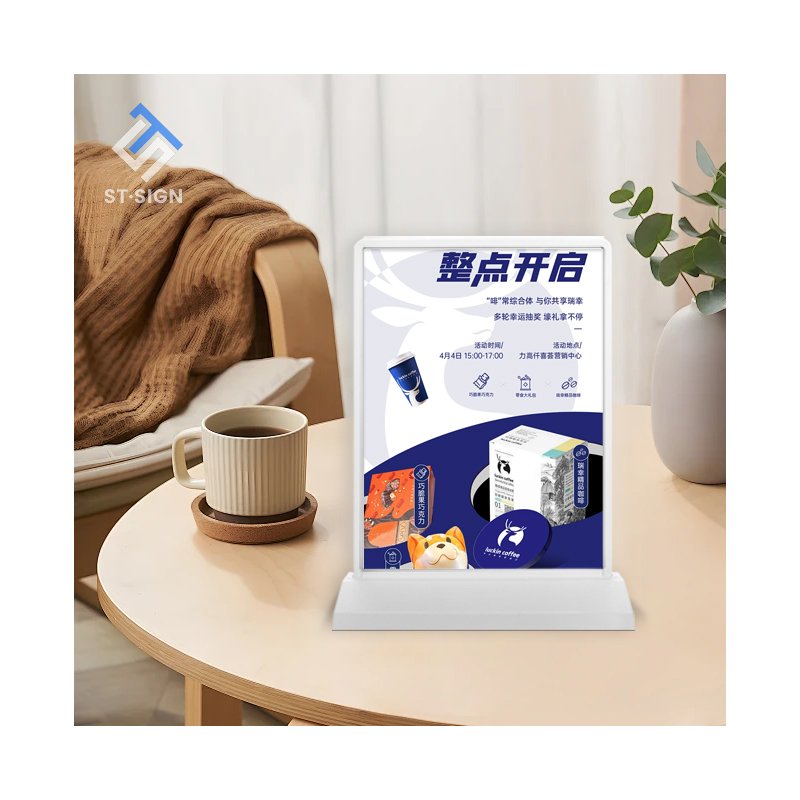 Recharable Slim LED Menu Board Double-Sided Acrylic Desktop Advertising Light Box Recharable Poster Frame Light Box