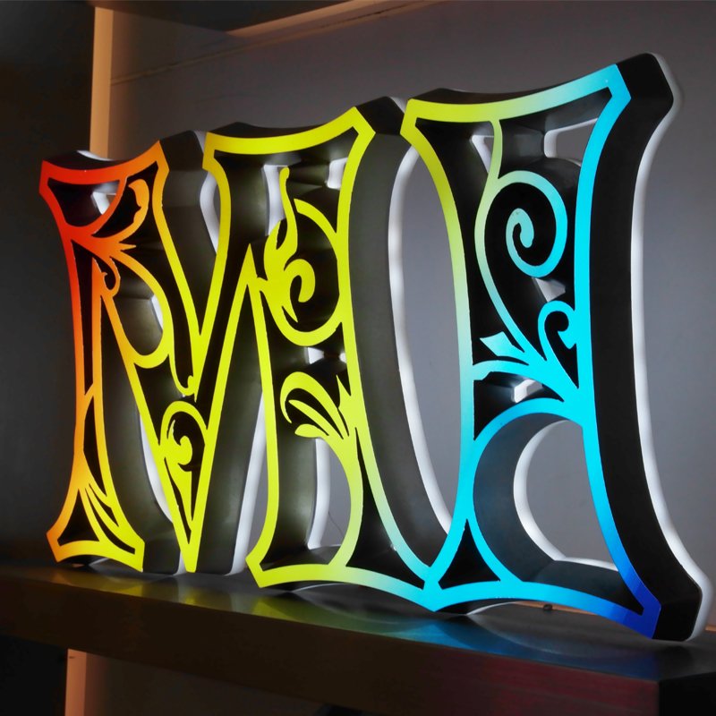 Advertising logo led light letter sign custom acrylic led letter 3d sign channel letter board 3d custom led sign for business
